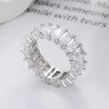 Fashionable Diamond Stud Copper Ring for Women